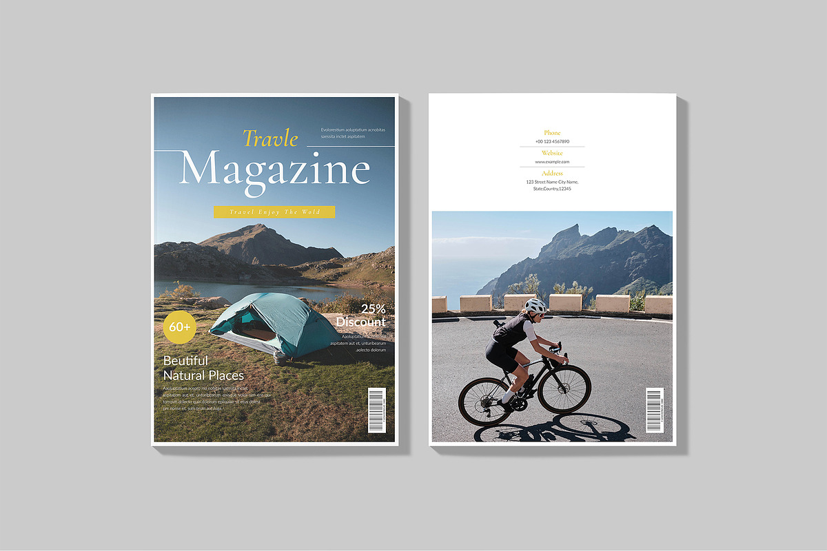 Travel Magazine Template, a Magazine Template by Cleffon_Graphic_Studio (Photo 9 of 9)