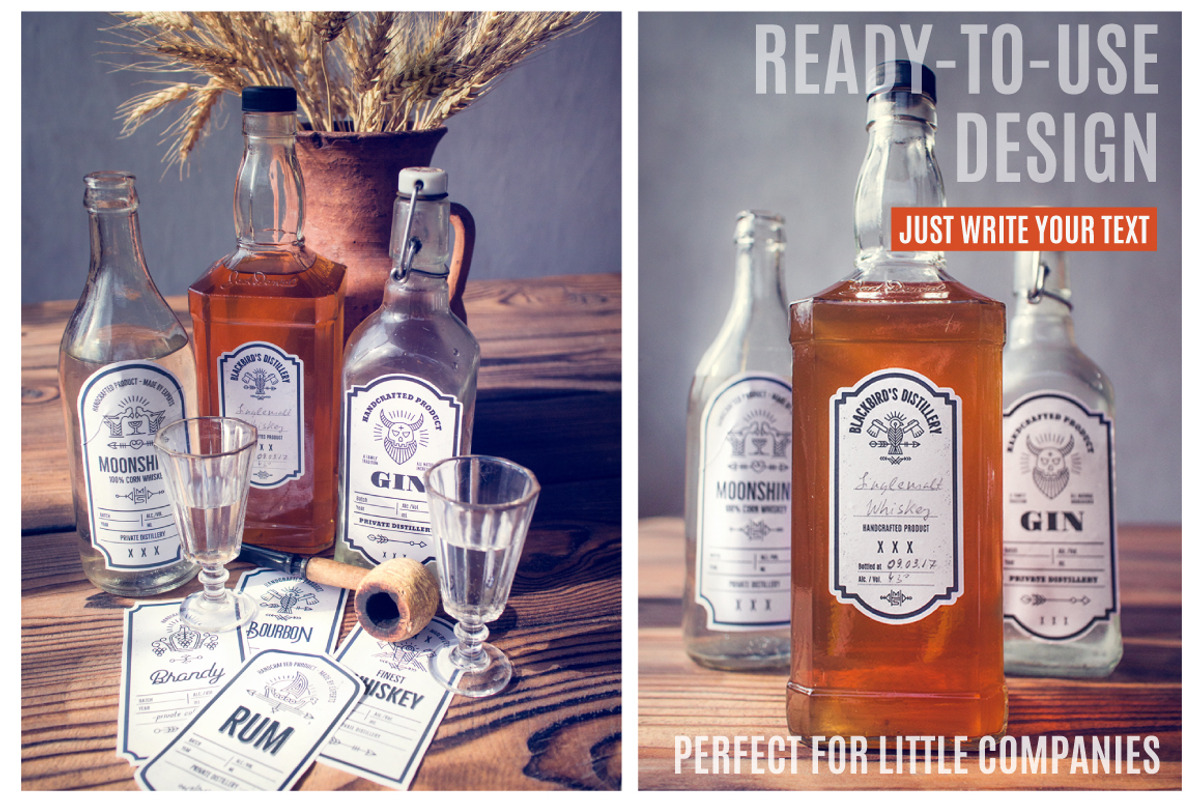 Distilling Industry: Vintage Labels, a Branding & Logo Template by Lumitar (Photo 4 of 7)