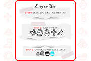 Easter Icons - Dingbat Font, a Symbol Font by WADLEN (Thumbnail 4 of 7)