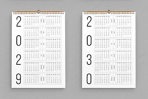 Wall Calendar Set 2024 To 2030