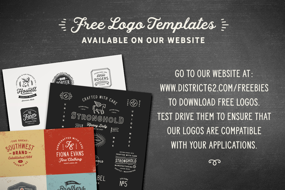 80 Modern Vintage Logos vol 3, a Branding & Logo Template by DISTRICT 62 STUDIO (Photo 14 of 15)