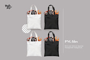 Isolated Halloween tote bag mockup, a Product Mockup by Make Beautiful Things (Thumbnail 3 of 6)