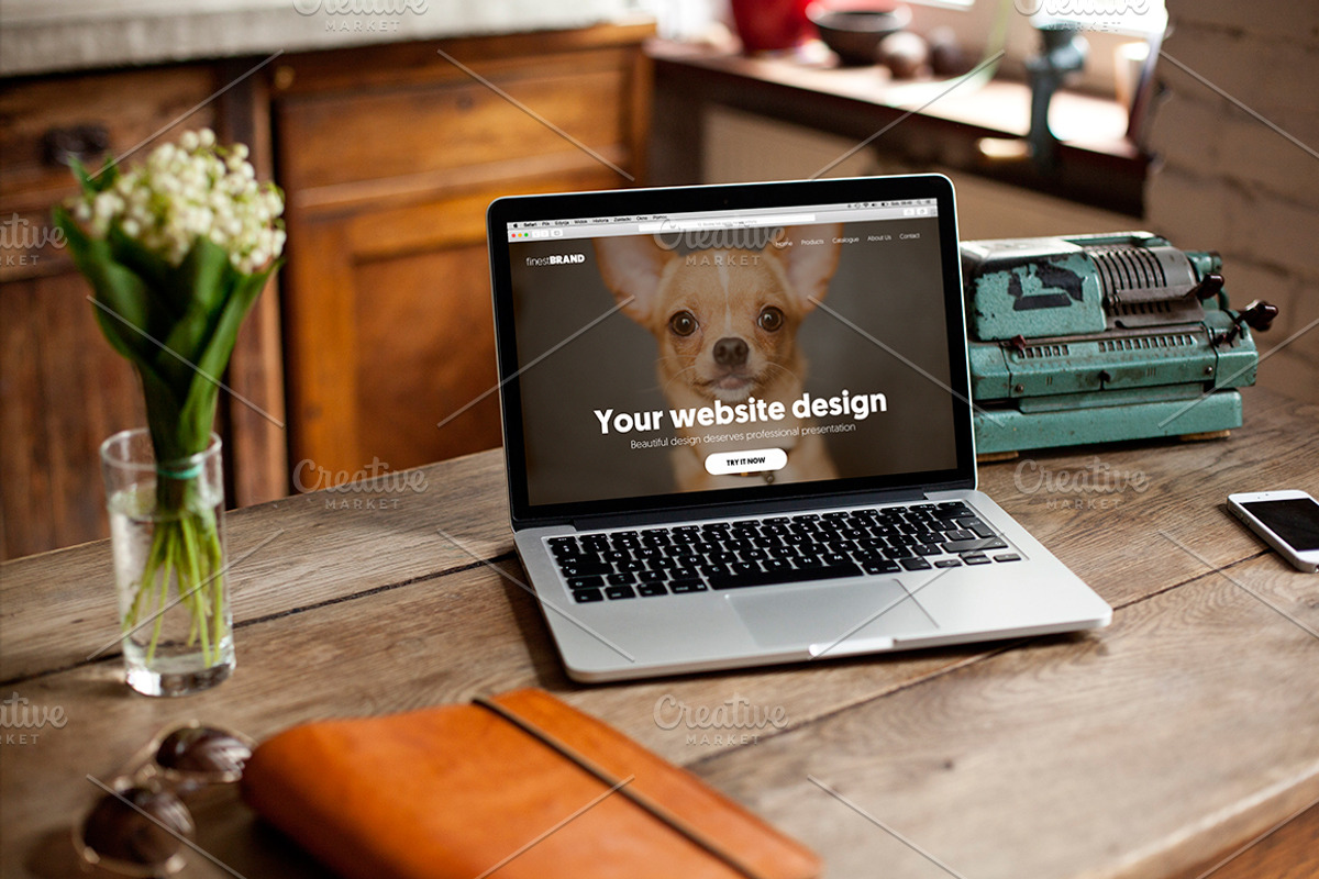 Macbook retro vol. 1 - 8 mockups, a Household Mockup by show it better (Photo 3 of 5)