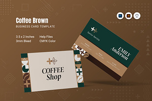 Coffee Brown Business Card, a Business Card Template by Fannan Studio