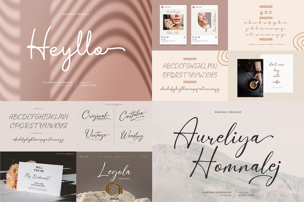 90% OFF! Elegant Script Font Bundle, a Script Font by Denustudios (Photo 7 of 10)