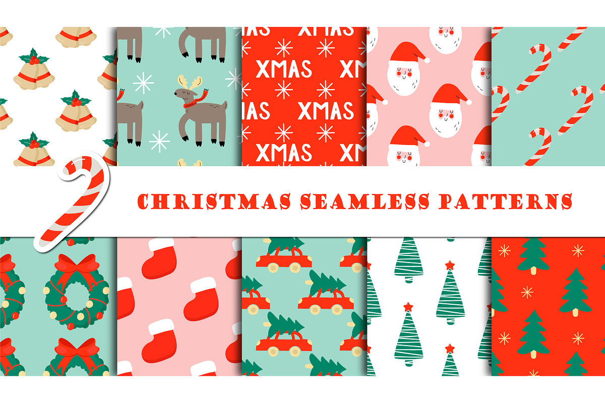 Winter and Christmas Seamless Patter, a Pattern Graphic by fancykeith (Photo 1 of 4)