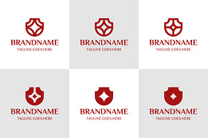 Shield Star Luxury Logo Set, a Branding & Logo Template by Pray Art Design Studio
