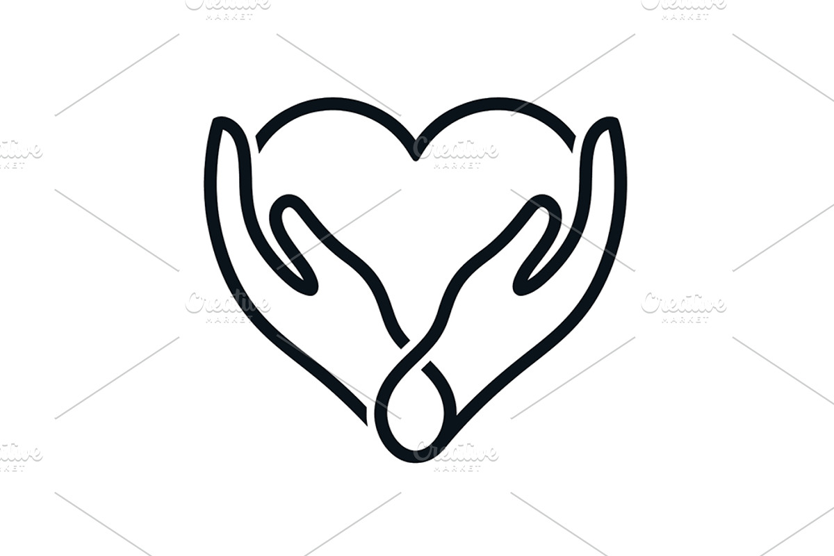 Heart Hands Care Vector Icon, an Object Graphic by Artonix (Photo 2 of 3)