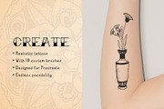 Procreate Inks Tattoo Brushes Bundle, a Brush Add-On by Delightful Design (Thumbnail 2 of 10)