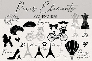 Paris Element SVG Bundle