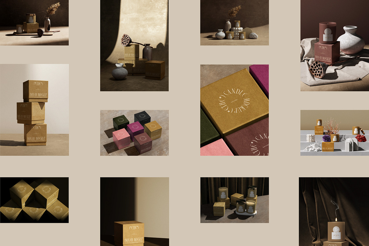 ETHE - Box&Candle mockups, a Packaging Mockup by Creatoom (Photo 15 of 15)