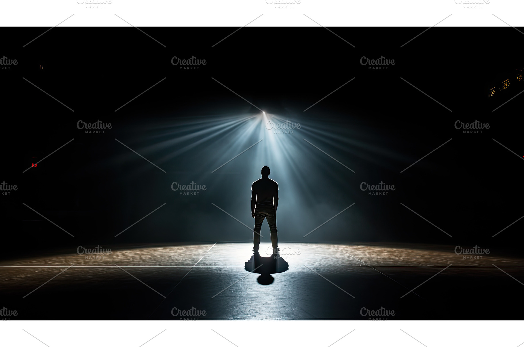 drama stage lights ai generated, an Industrial Photo by pikepicture