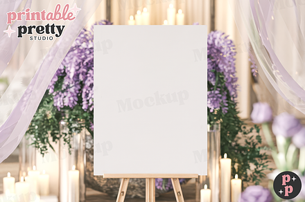 Wisteria PSD Wedding Sign Mockup