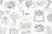 Floral Line Art illustration svg 150, an Illustration by Drawberx (Thumbnail 1 of 13)