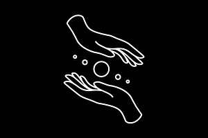 hands hope space sky galaxy logo, a Branding & Logo Template by devastd