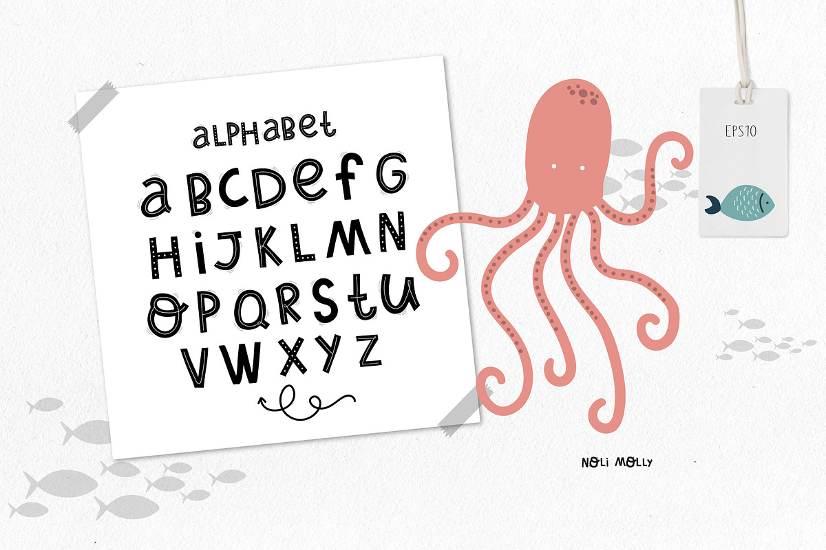 Cute animals. Underwater World, a Background Graphic by Noli Molly Store (Photo 9 of 12)