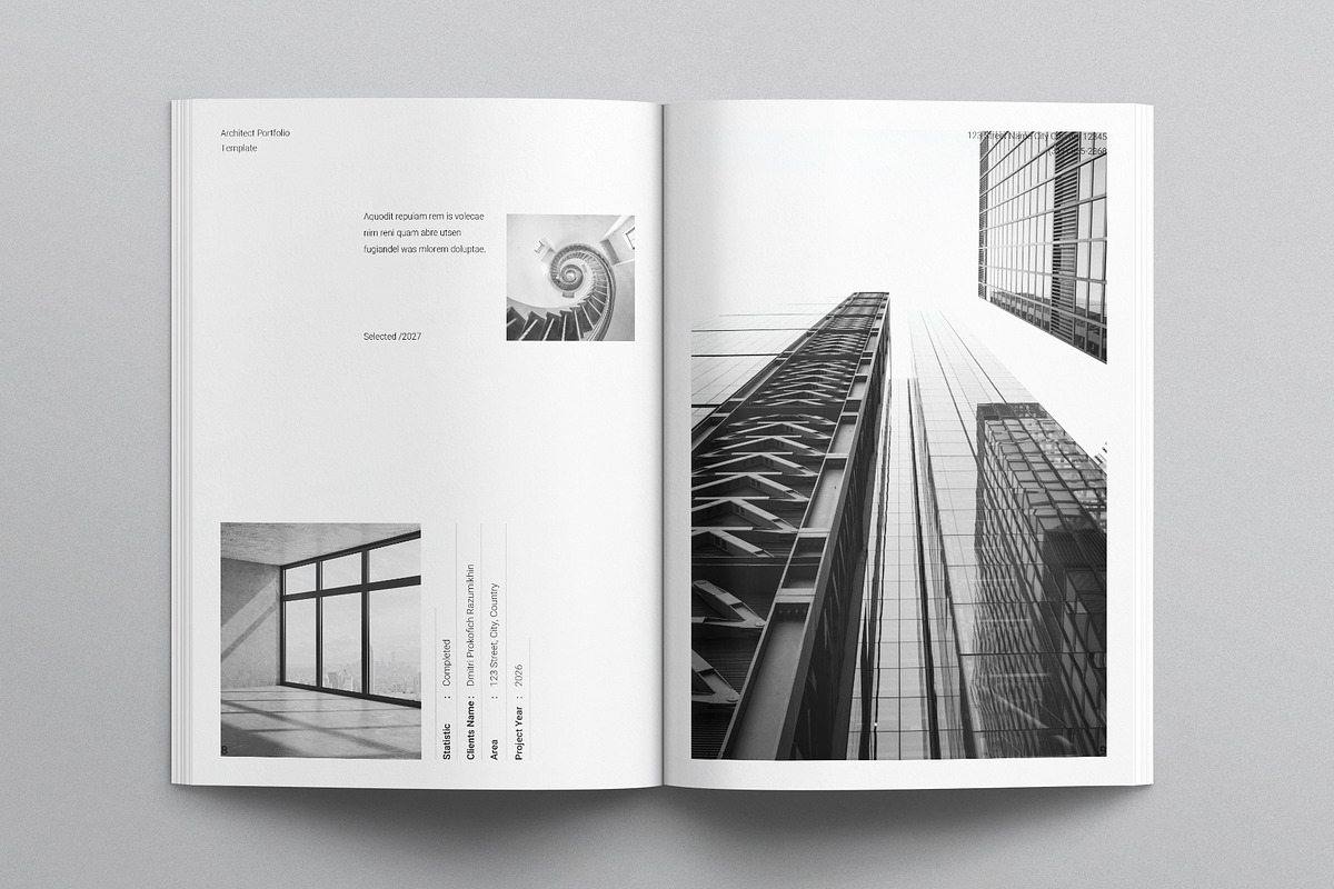 Architecture Portfolio Template, a Brochure Template by E-Type (Photo 4 of 7)