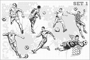 Soccer labels + 30 players, an Illustration by Digital-Clipart (Thumbnail 2 of 5)