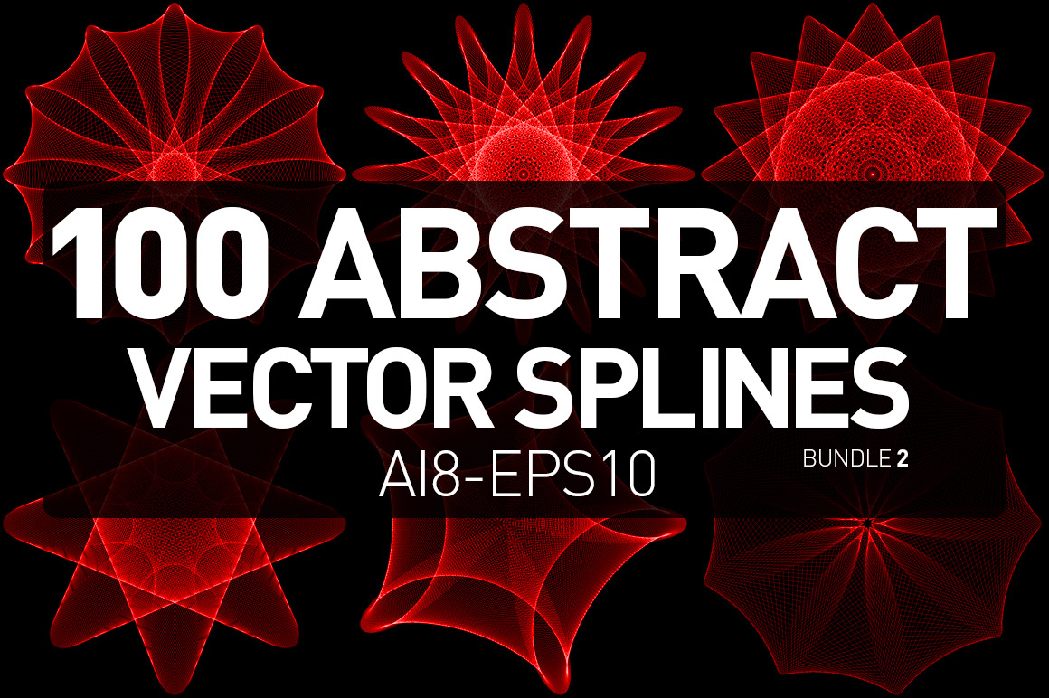100 Abstract Vector Splines, an Illustration by Creative Graphics