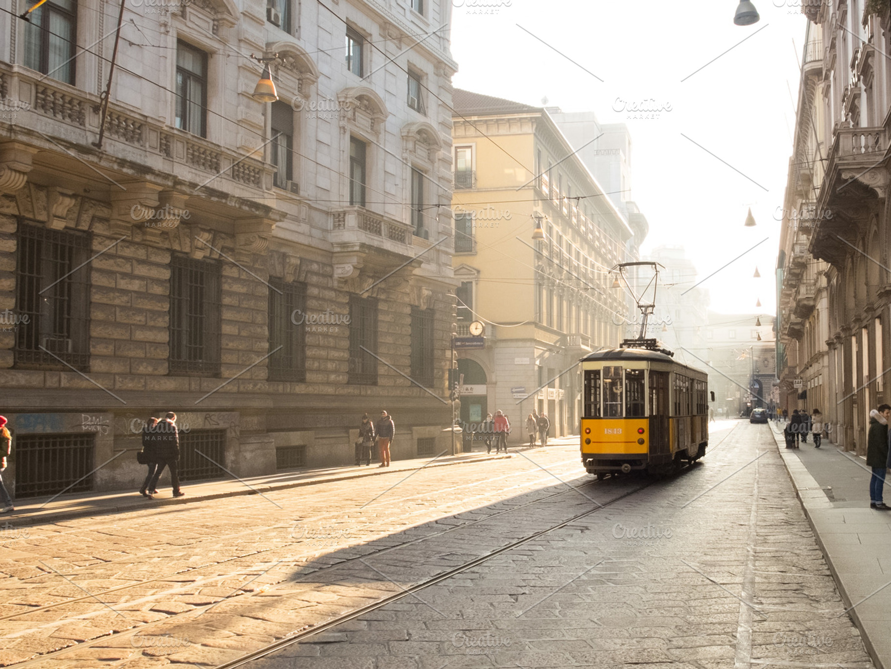 A tram in Milan, a Transportation Photo by Digital Goods Lab