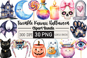 Twinkle Kawaii Halloween Clipart, an Illustration by Black Bird Studio (Thumbnail 1 of 6)