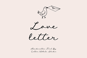 Love Letter, a Script Font by Sofia Skoog