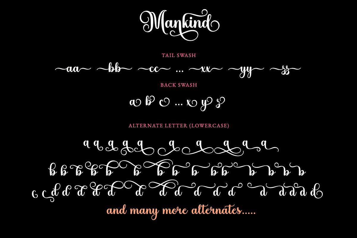 Mankind - Swirl Modern Script Font, a Script Font by Airotype (Photo 12 of 13)