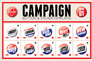 Vintage Campaign Button Templates 01, an Illustration by category4 (Thumbnail 2 of 4)