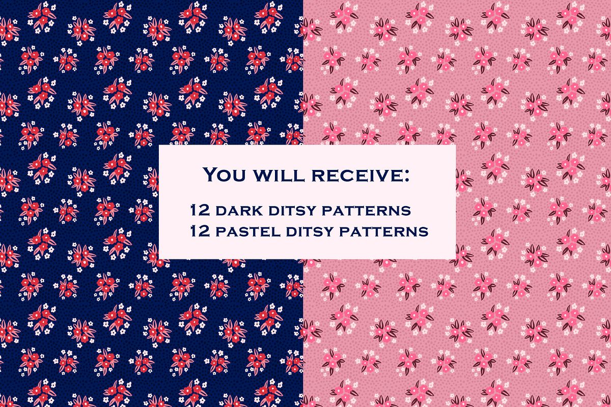 Retro Ditsy Seamless Patterns, a Pattern Graphic by Lagmar Design (Photo 2 of 12)