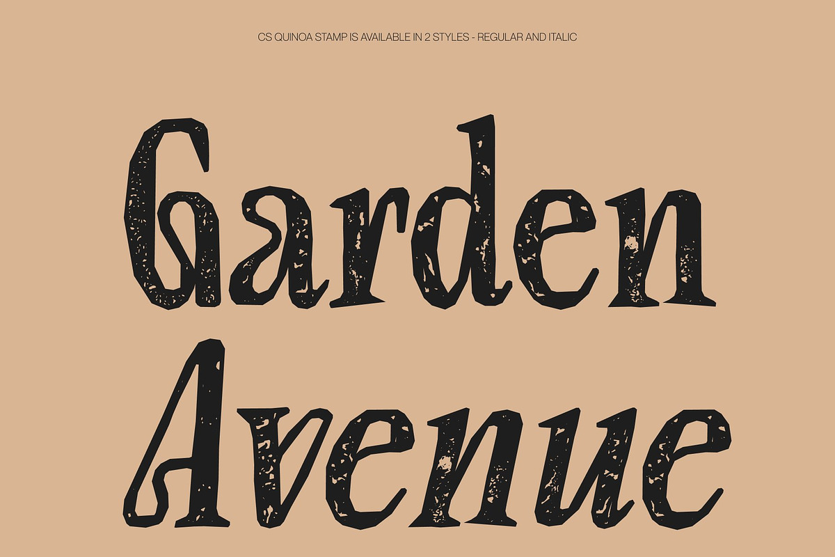 CS Quinoa Stamp, a Serif Font by Craft Supply Co. (Photo 3 of 8)