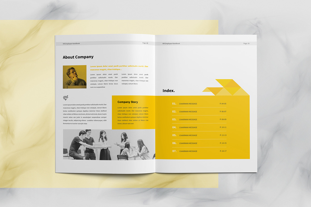 HR / Employee Handbook, a Brochure Template by Orcshape Studio (Photo 3 of 9)