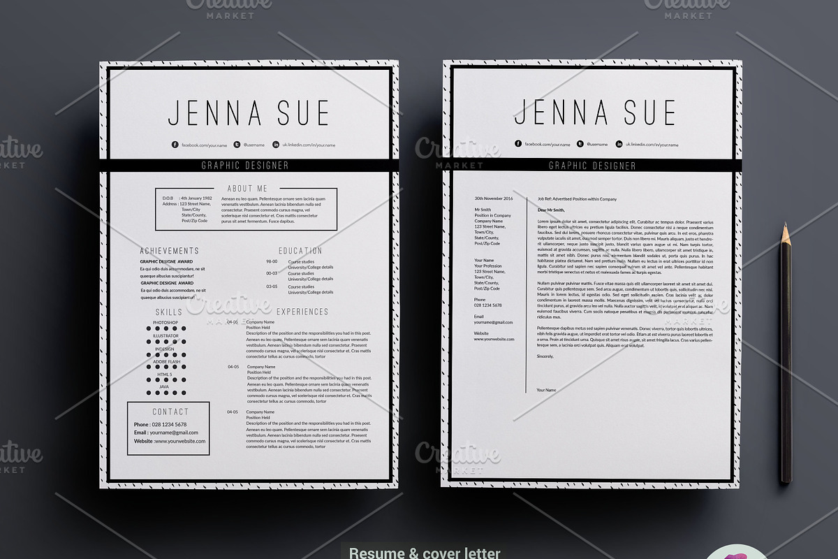 Modern , chic CV template, a Resume Template by Chic templates (Photo 3 of 5)
