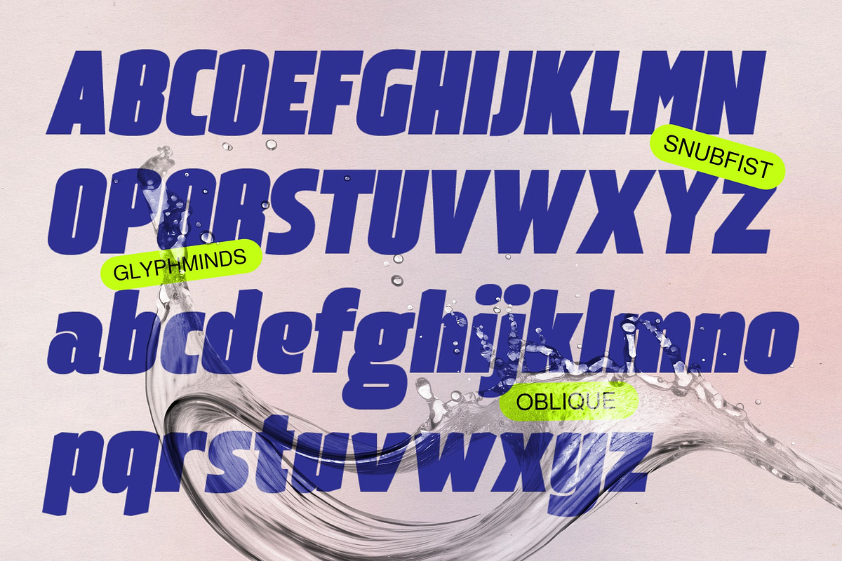 Snubfist Display Typeface, a Sans Serif Font by Glyphminds Studios (Photo 9 of 11)