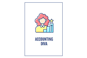 Accounting diva greeting card, a Flyer Template by IMG Visuals