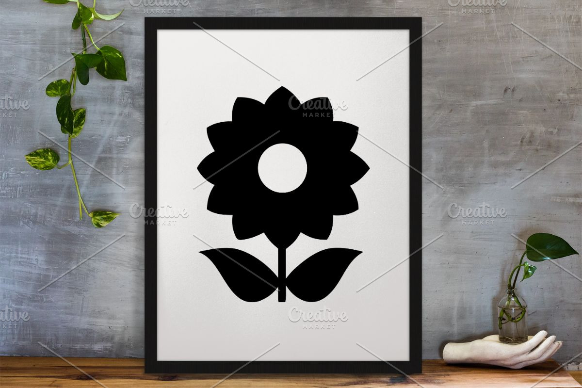 Sunflower Silhouette SVG, an Object Illustration by newminddesign (Photo 3 of 3)