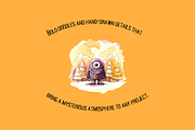 Spooky Doodle Halloween Graphics Pac, a Seasonal Illustration by BiancaXavier (Thumbnail 7 of 9)