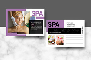 Spa & Beauty Care Postcard Template