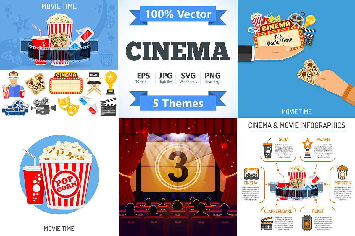 Cinema and Movie Themes, a Food Illustration by TAlex (Photo 1 of 7)