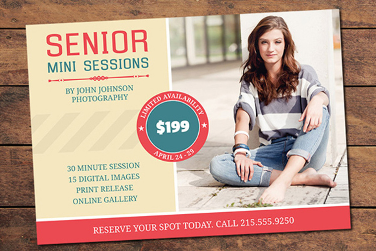 Senior Mini Session Card