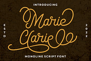 Marie Clarie - Monoline Script Font, a Script Font by PutraCetol Studio (Thumbnail 1 of 11)