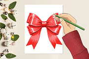 Brushstroke printed bow, an Illustration by RobertsArt (Thumbnail 6 of 7)