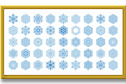 Set of Round Snowflakes With Winter, an Object Illustration by FineArtStudio (Thumbnail 2 of 3)