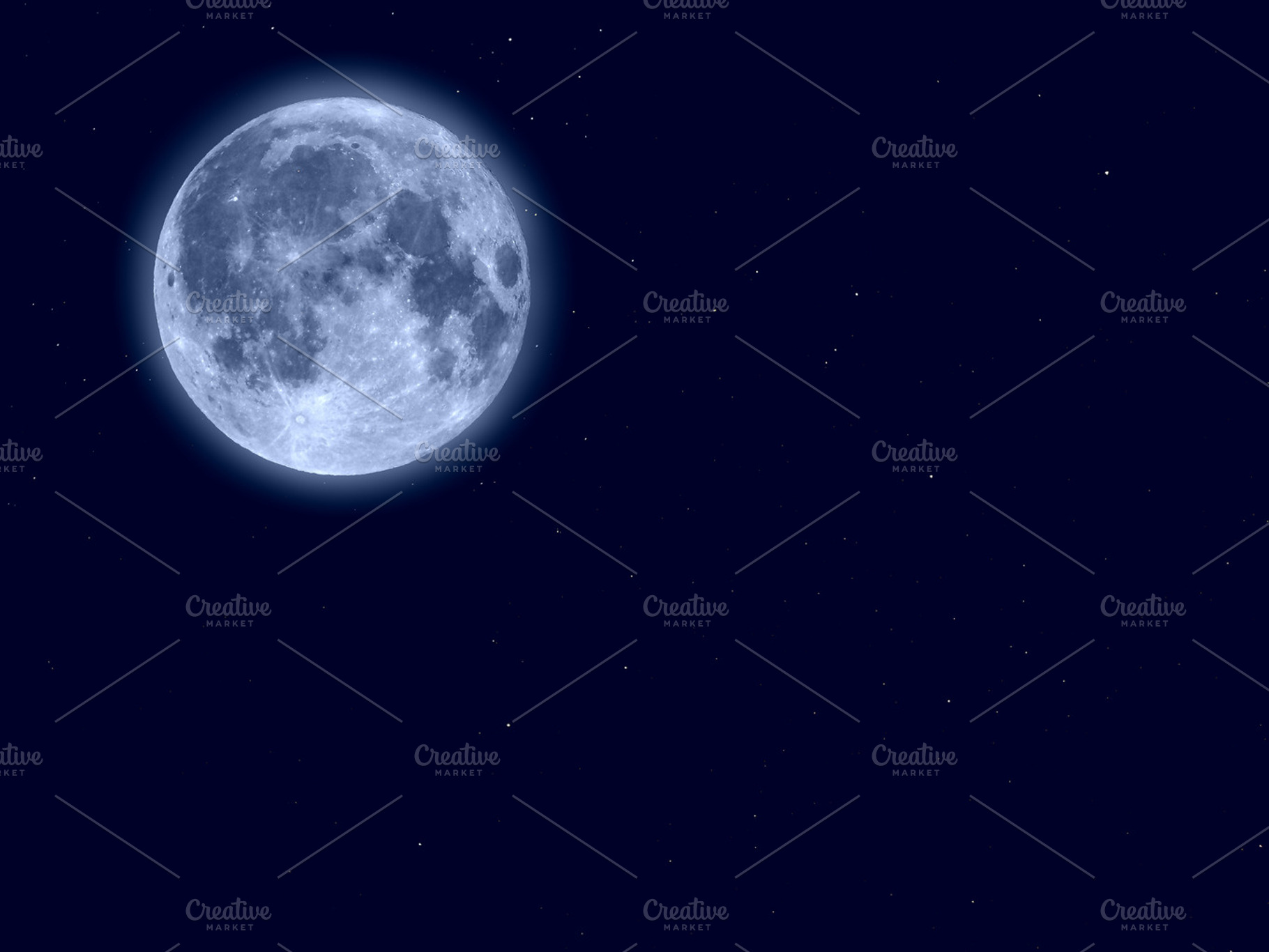 Moon and stars, a Photo by WorldOfPhotos