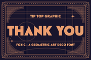 Foxic – A Geometric Art Deco Font, a Font by Tiptop Graphic (Thumbnail 8 of 8)