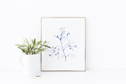 Blue branch wedding card set, a Card Template by TurquoiseDesign (Thumbnail 3 of 4)