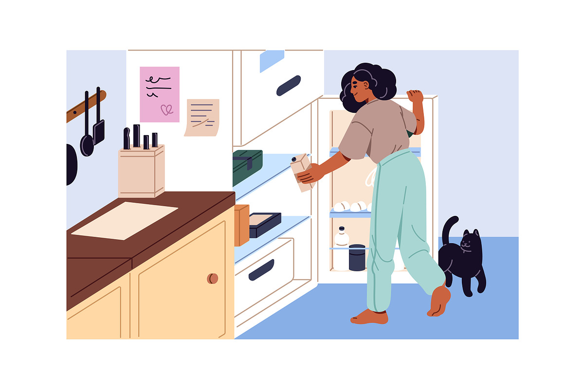 Woman's daily routine, lifestyle set, a Person Illustration by PaperTrident (Photo 3 of 13)