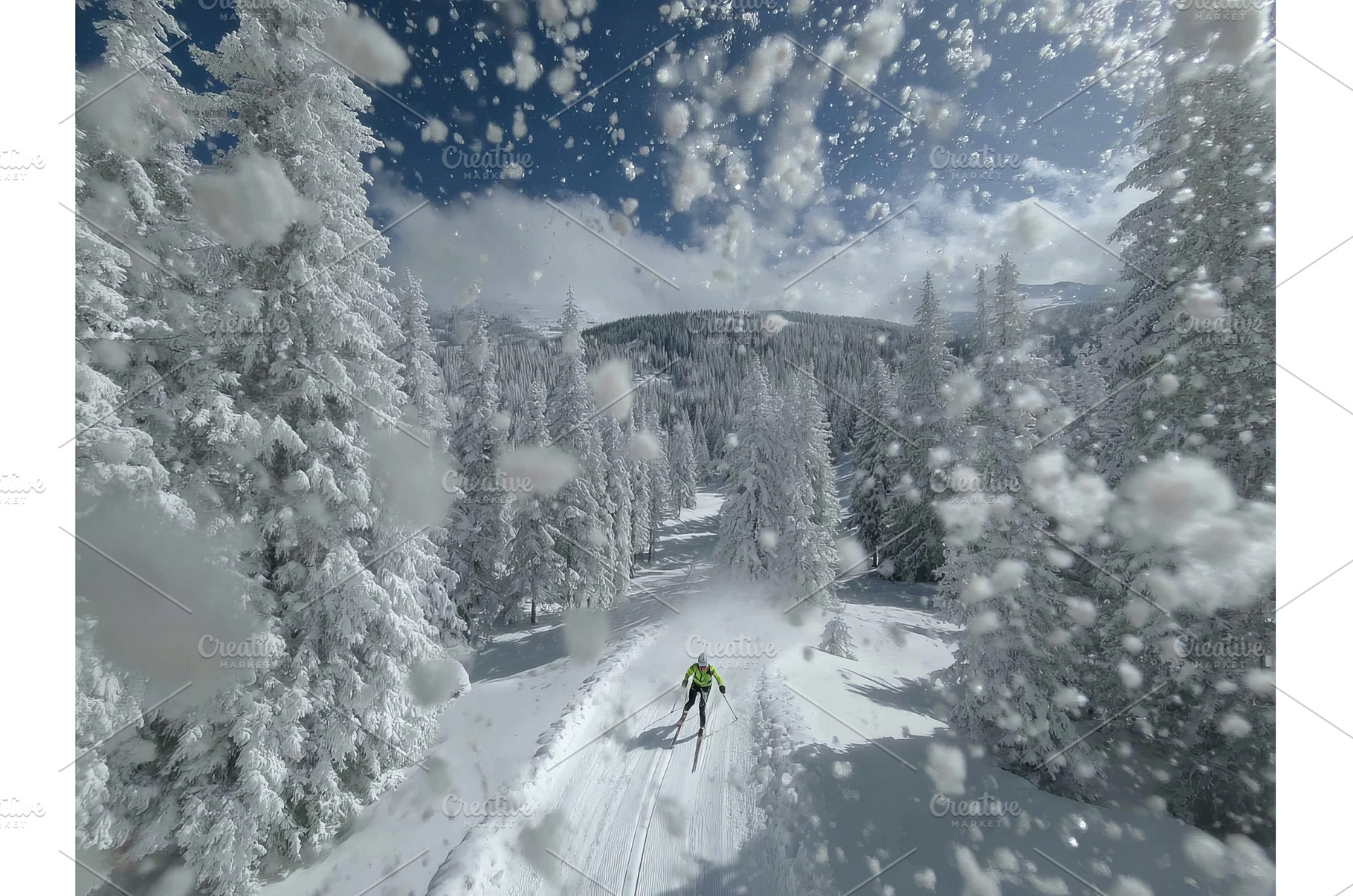 A ski mountaineer's path is leading, a Sports & Recreation Photo by ZinetroN