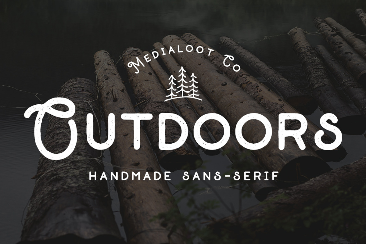 Outdoors - Handmade Sans Serif Font