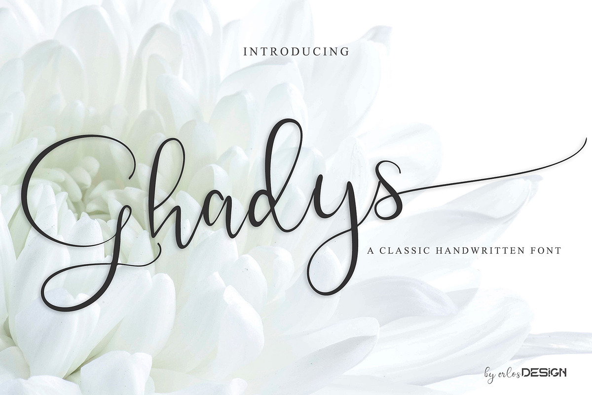 Ghadys - Classic Handwritten, a Script Font by erlosDESIGN (Photo 1 of 12)