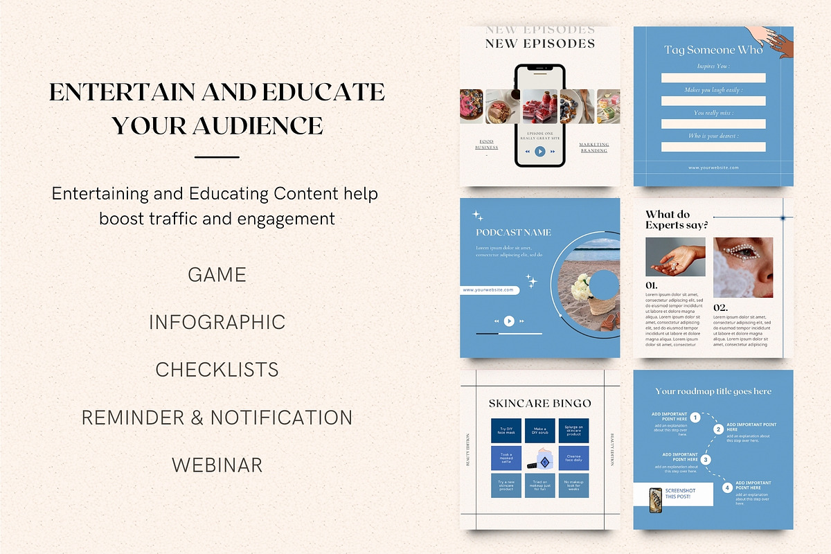 30% OFF Baby Blue Instagram Template, a Social Media Template by DesignbySamVN (Photo 7 of 10)